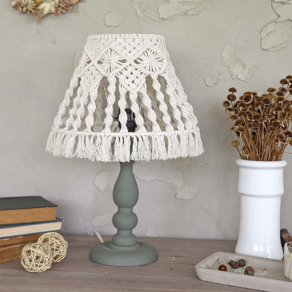 Handmade Macrame Design Lampshade - Table Lamp