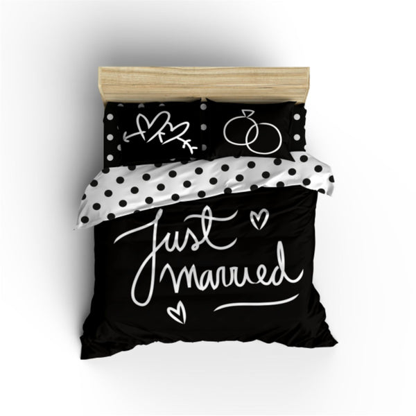 Just Married Double Duvet Cover Set 1