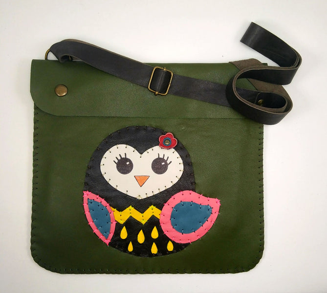 Owl Lady Handmade Leather Bag