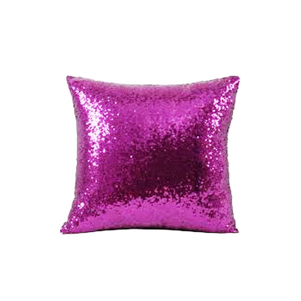 Edi Team Sequined Stuffed Decorative Pillow - Pink Yhm148