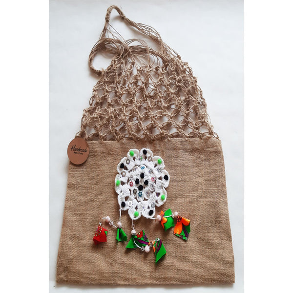 Edi Team Crazy Girl's Duchess Authentic Jute Bag Handmade-Yhm090