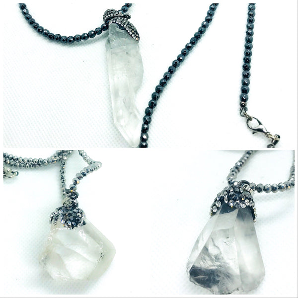 Natural Stone Crystal Quartz Necklace