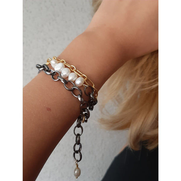 Chain Pearl Bracelet