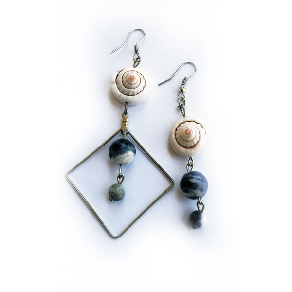 Shell Asymmetric Earrings