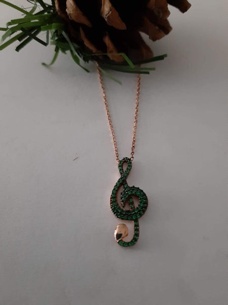 Green Left Wrench Necklace