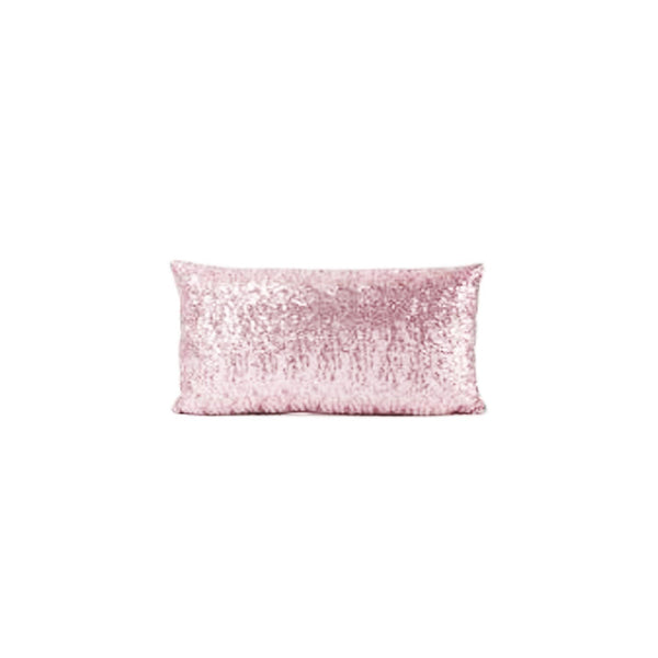 Edi Team Sequined Stuffed Decorative Pillow - Pink Yhm150