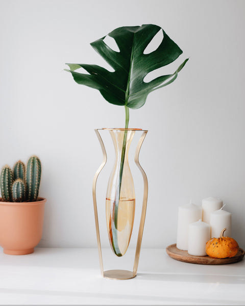 Droplet Vase Honey - Long