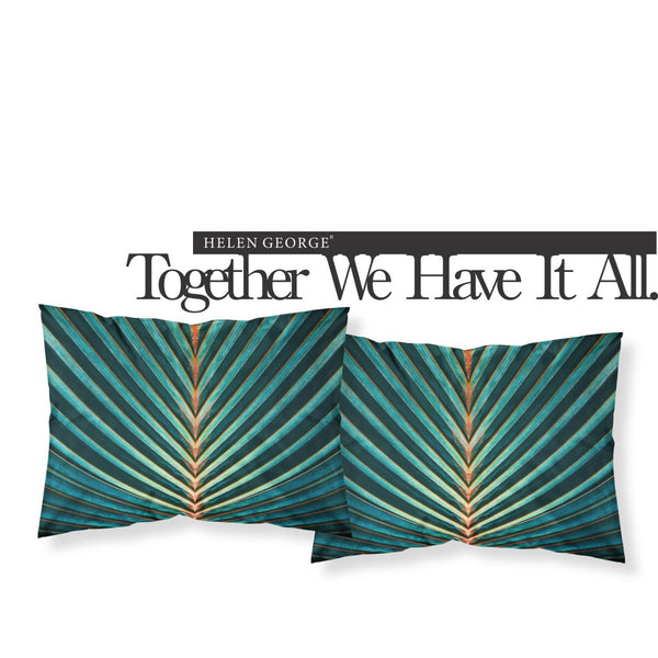 Besties Navy Blue Patterned Pillow Cases