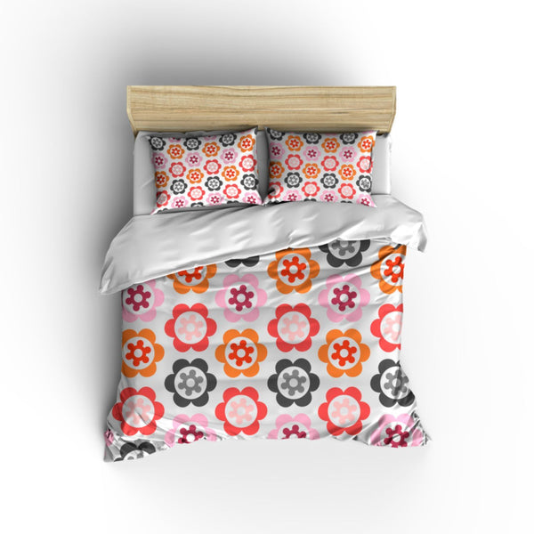 Retro Duvet Cover Set - Floral