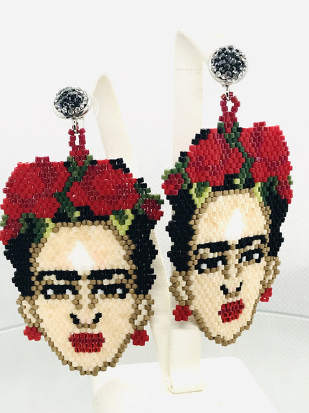 Big Frida Miyuki Earrings