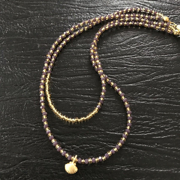 Crystal Bead 2 Piece Necklace
