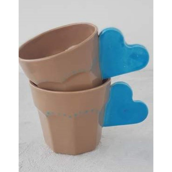 Cup With Blue Heart Handle