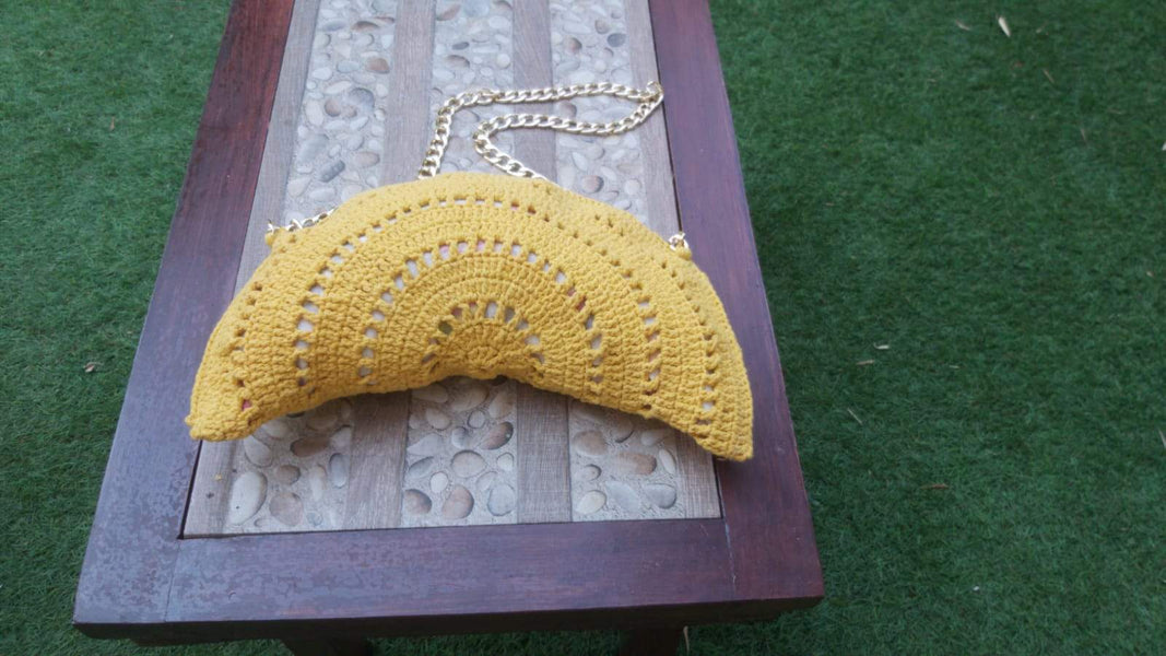 Yellow Macrame Bag