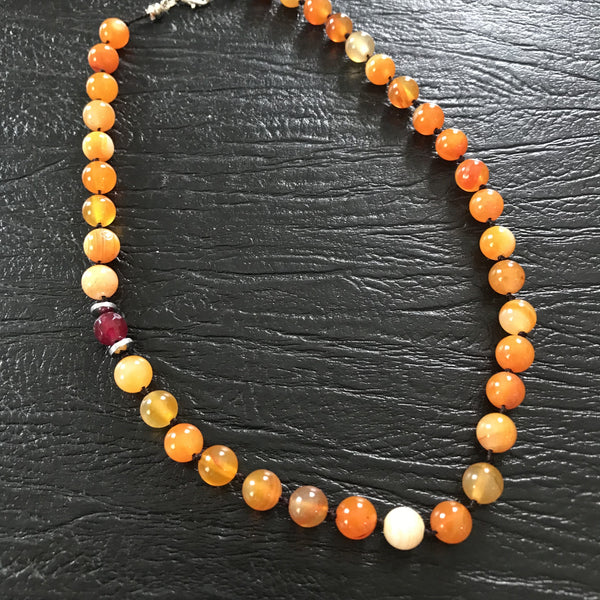 Agate Necklace For Simple Lovers