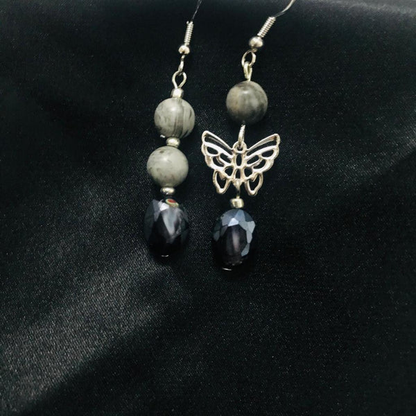 Butterfly Agate And Jasper Stone Earrings
