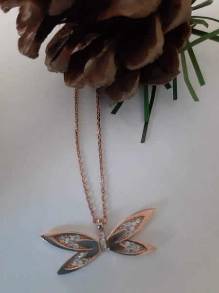 Zircon Butterfly Necklace