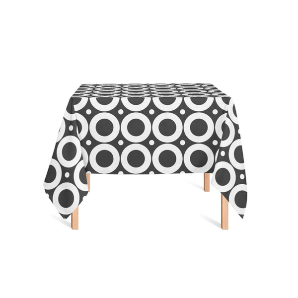 Dotts Black And White Tablecloth