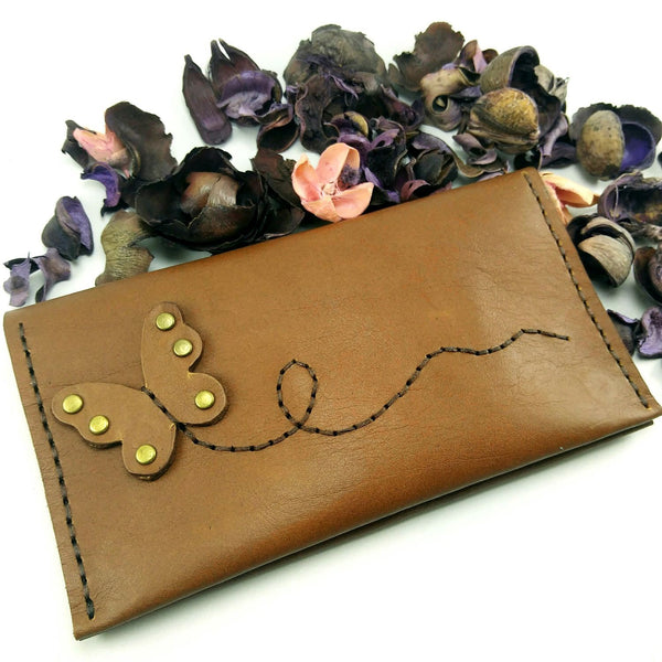Butterfly Time multi-purpose leather wallet