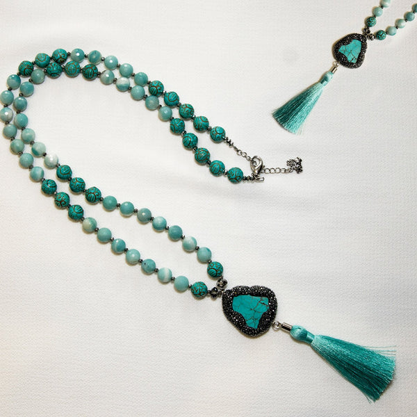 Turquoise Aquamarine Necklace