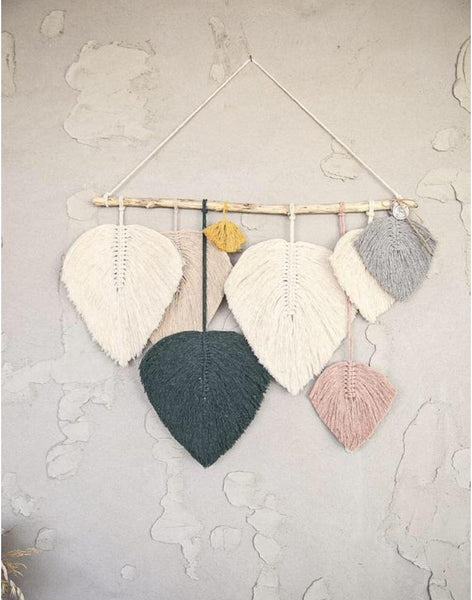 Macrame Wall Decoration-Colorful Leaves
