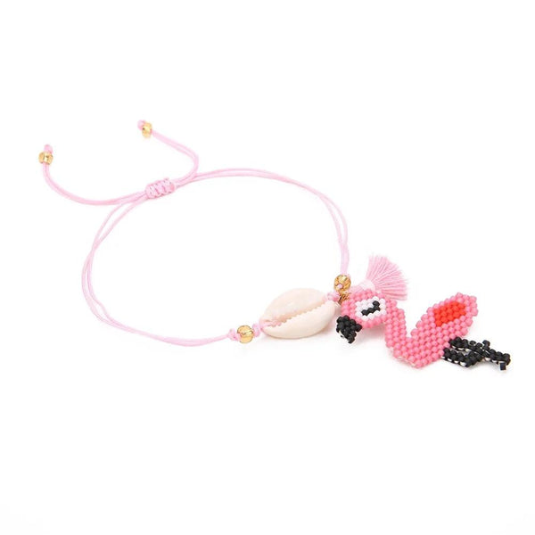 Miyuki Flamingo Corded Bracelet