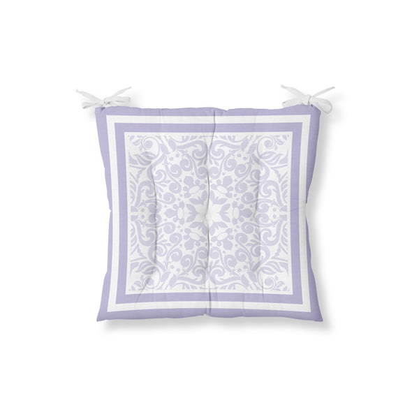 Decorative Lilac White Chair Cushion