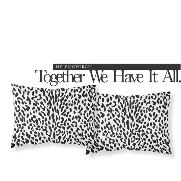 Besties Black And White Patterned Pillow Cases