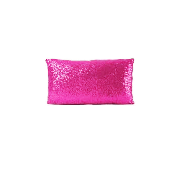 Edi Team Sequined Stuffed Decorative Pillow - Pink Yhm149