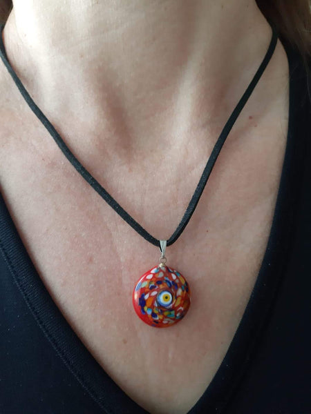 Colored Evil Eye Necklace