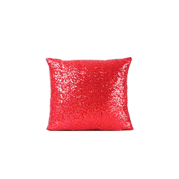 Edi Team Sequined Stuffed Decorative Pillow-Red Yhm146