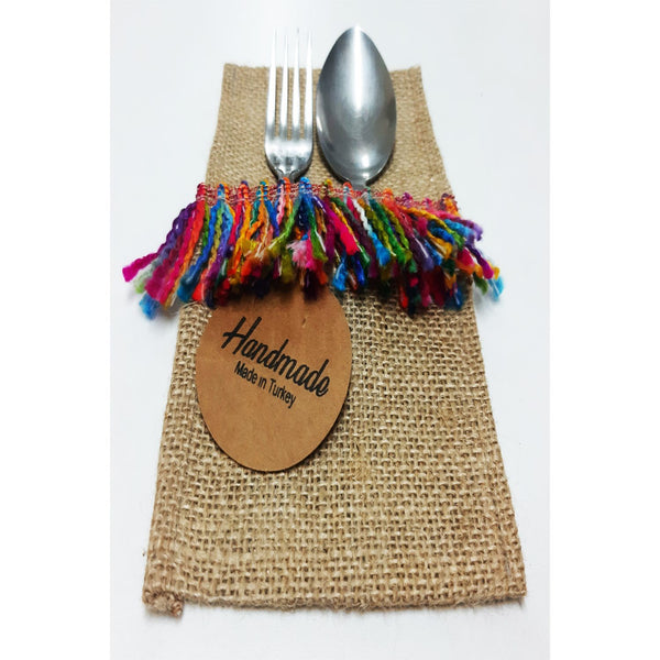 Edi Team Tableware Cutlery With Jute Color And Fringe Decoration-St2-50