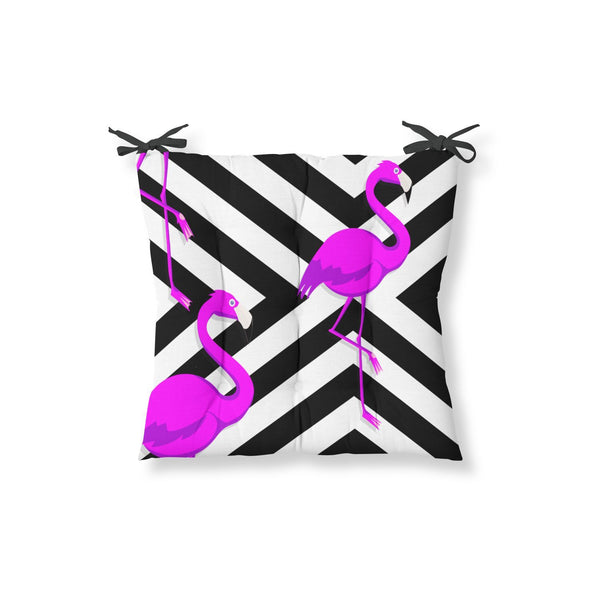 Decorative Purple Flamingo Chair Cushion