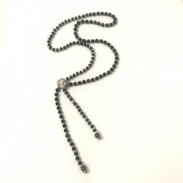 Black Ceyd Long Necklace