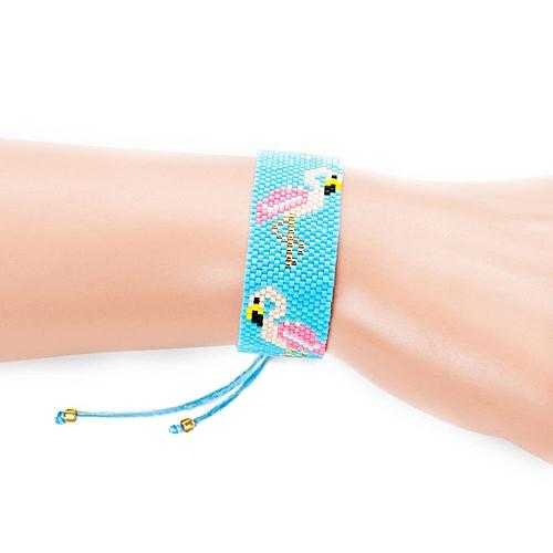 Miyuki Flamingo Cuff Bracelet