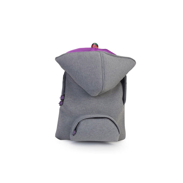Morikukko Basic Gray Bag Purple Hooded