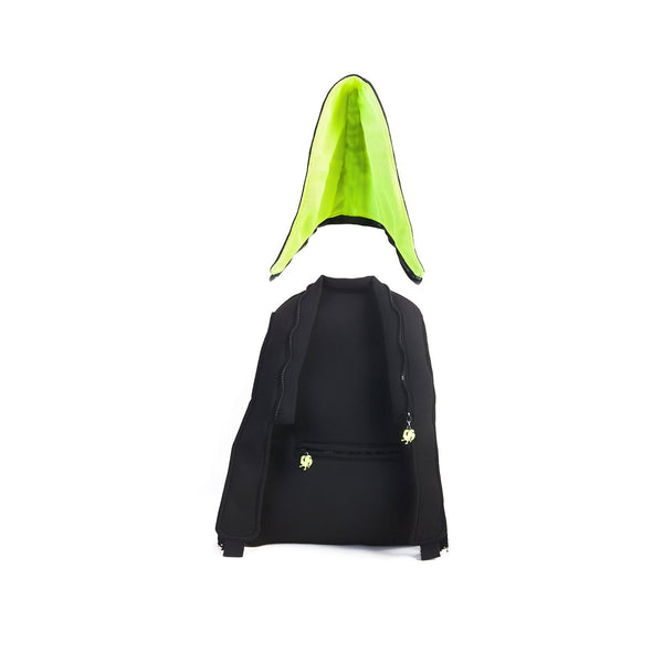 Morikukko Basic Black Bag Yellow Hooded