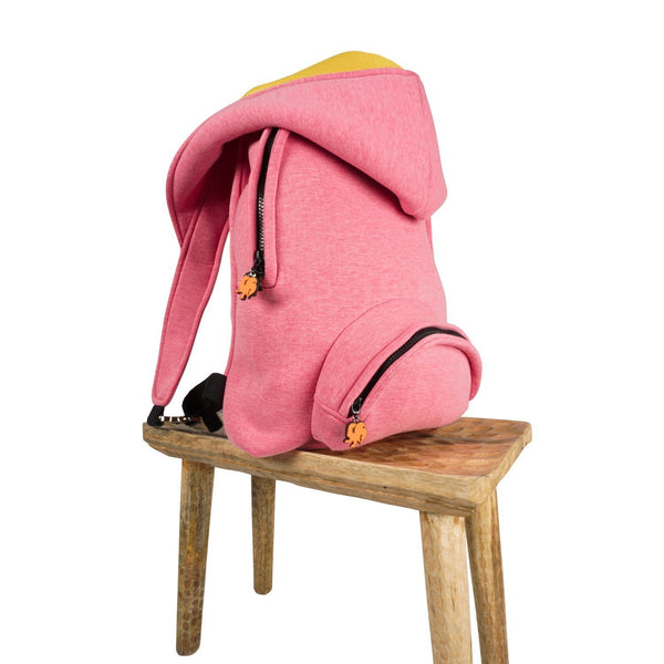 Morikukko Basic Pink Bag Yellow Hoodie - For Adults
