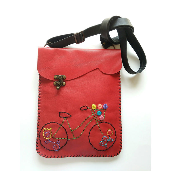 Fancy Bicycle Handmade Leather Bag