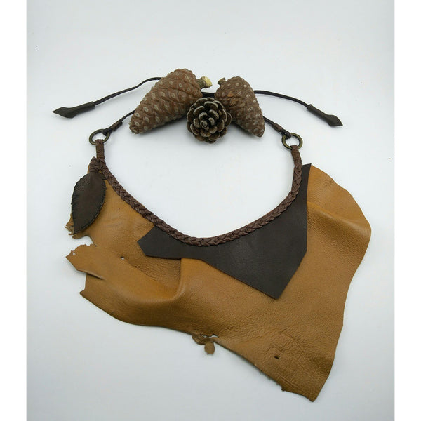 Naturel Taba Boho Leather Necklace