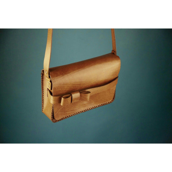Brown Bow Handmade Leather Bag