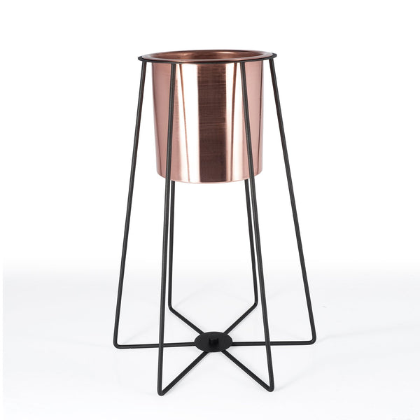 Wired Large Decorative Plant Stand Copper Flower Pot