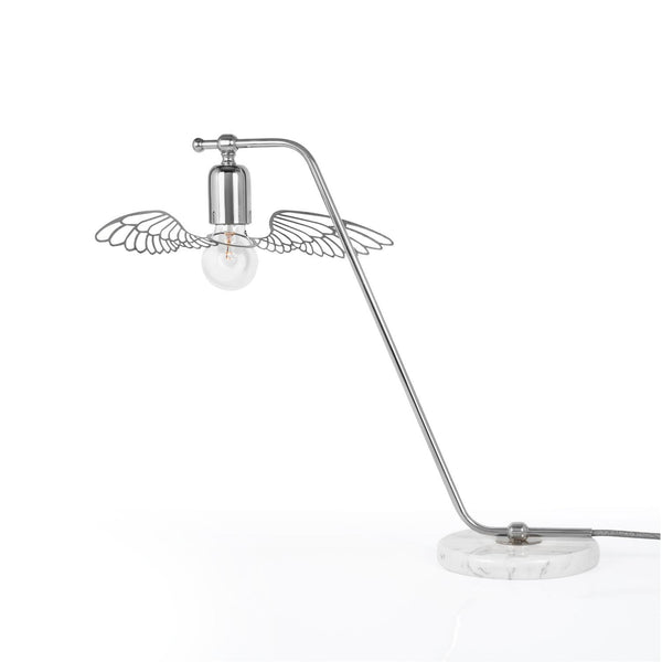Angel Wing Chrome Table Lamp Carrara