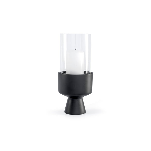 Solid II Wooden Candlestick Long Black