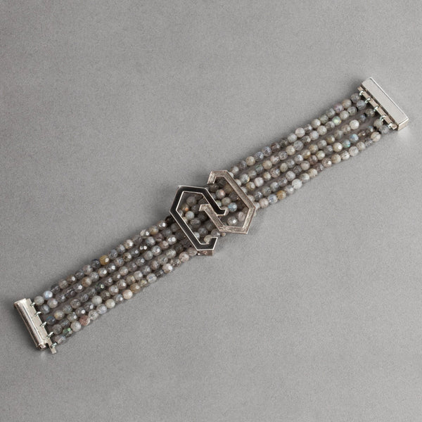 Binary Infinity Labradorite Bracelet