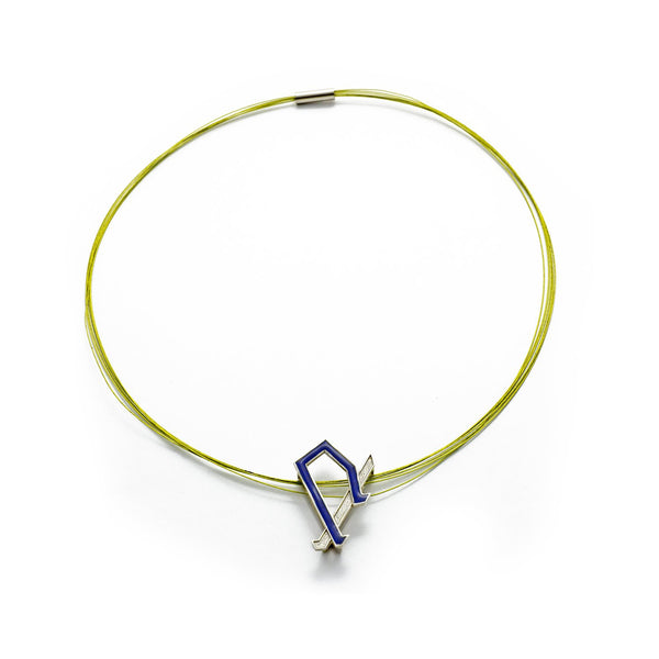 Intersection Necklace - Lemon Cobalt Mined